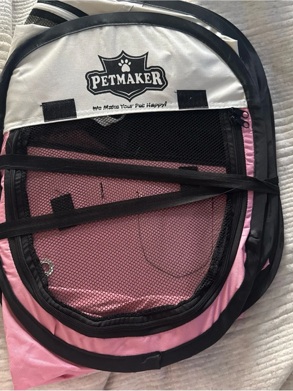 Pet Maker Portable Puppy Playpen - Small Pop-Up to 25lbs PINK